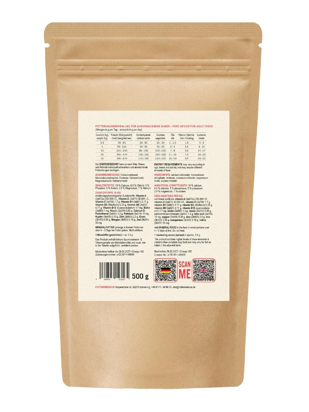 Vitamin Optimix Cani Cooking 500g Tüte